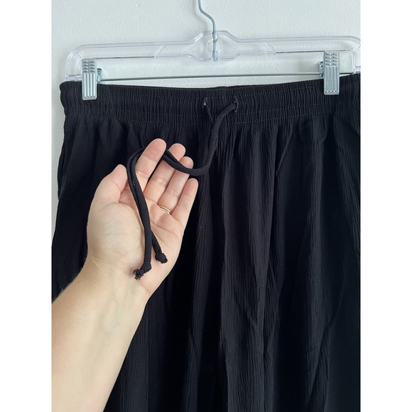 Alfred Dunner Pants Black 16 Lightweight Classic Stretch Waist Beach Flow - Picture 2 of 10